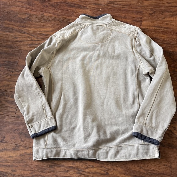 Carbon 2 Cobalt 9 Yards Textured Henley Pullover Sweatshirt Mens sz Large - Picture 8 of 10